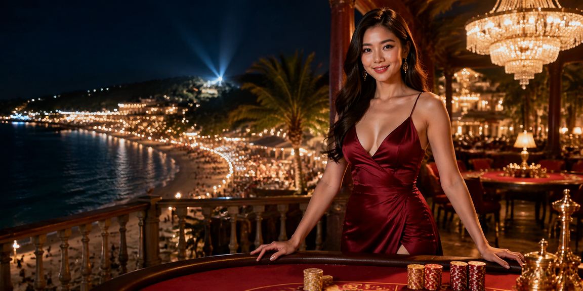 Cảnh biển Sapa và khung cảnh casino trong đêm
